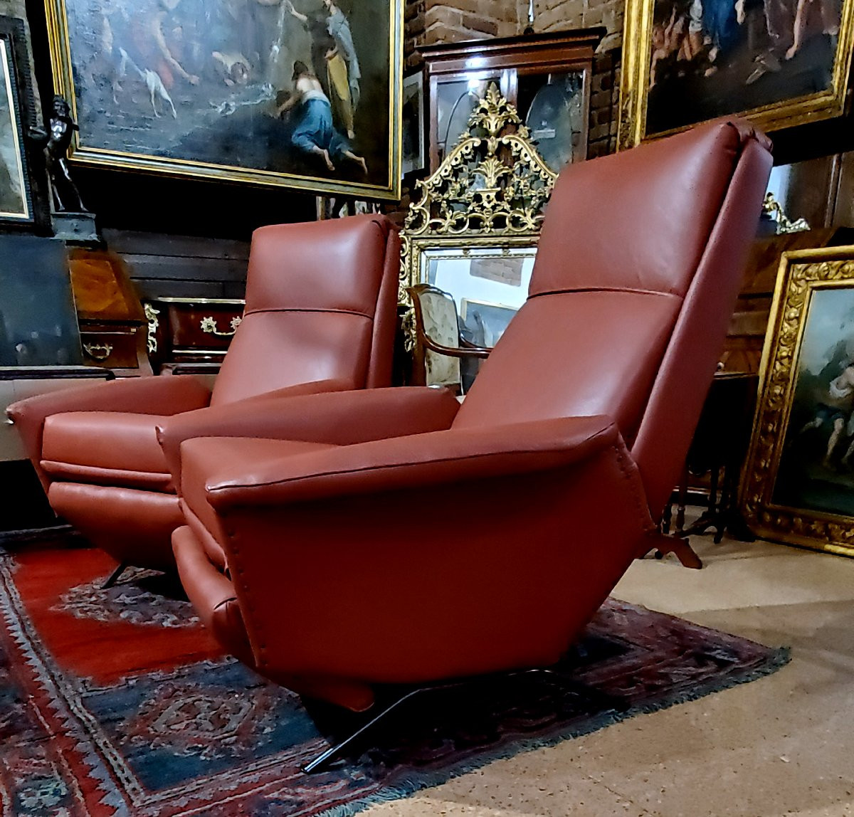 Two Original Armchairs From The 1960s, Completely Restored -photo-6
