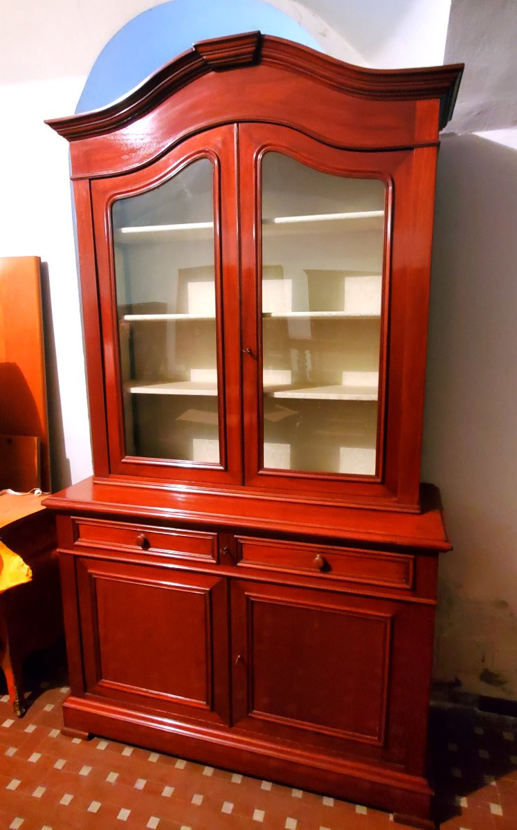  Vitrine ancienne d'époque Louis-Philippe  en acajou -photo-2