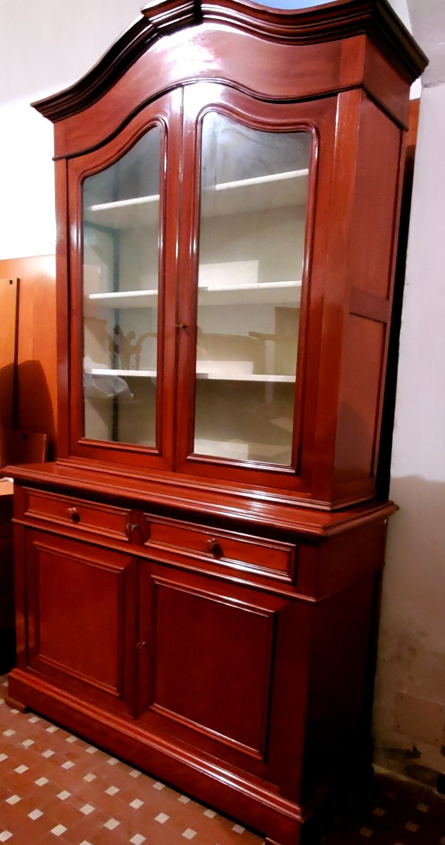  Vitrine ancienne d'époque Louis-Philippe  en acajou -photo-3