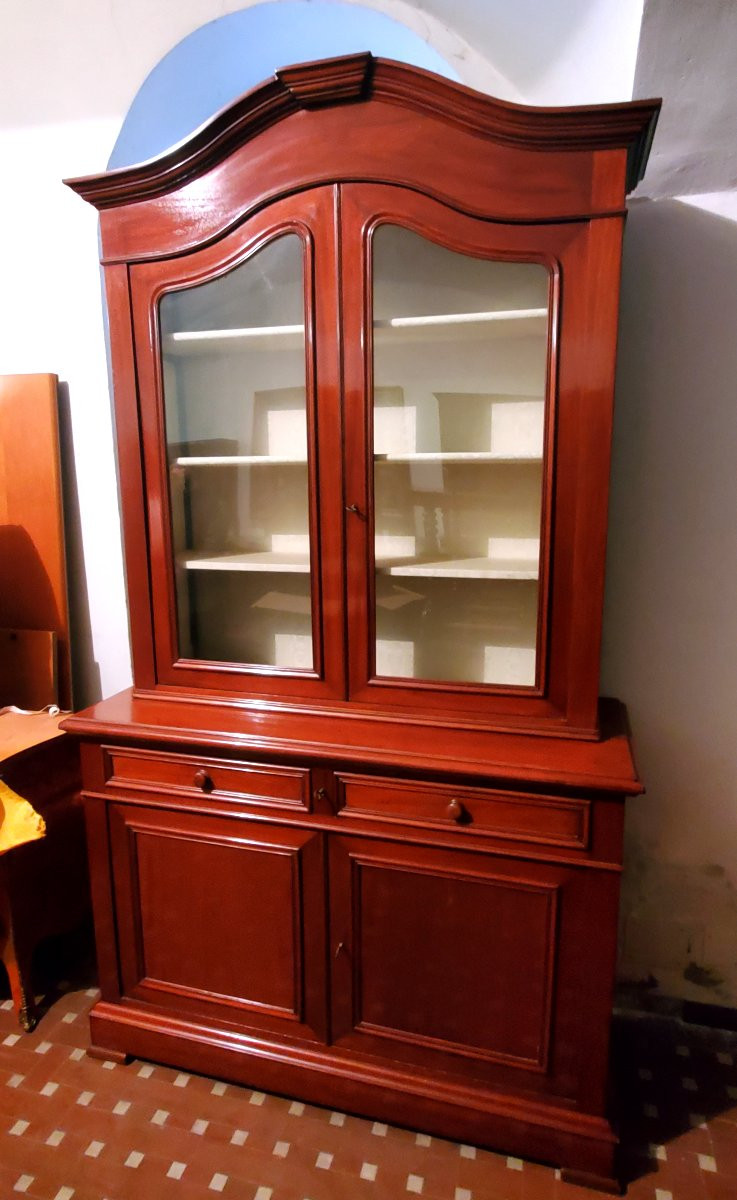  Vitrine ancienne d'époque Louis-Philippe  en acajou -photo-2