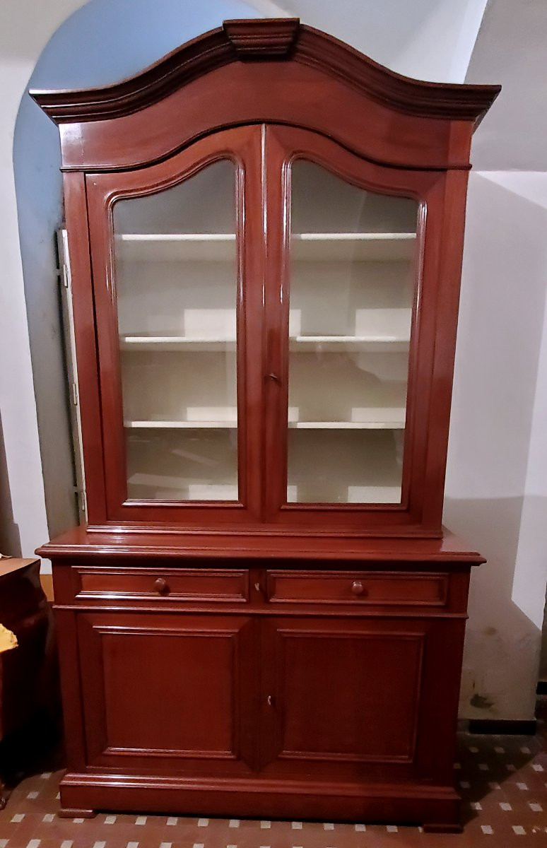  Vitrine ancienne d'époque Louis-Philippe  en acajou -photo-6