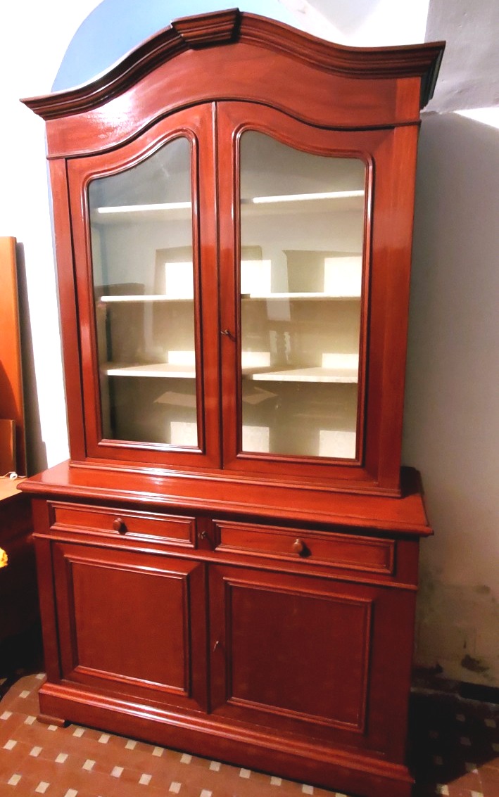  Vitrine ancienne d'époque Louis-Philippe  en acajou 