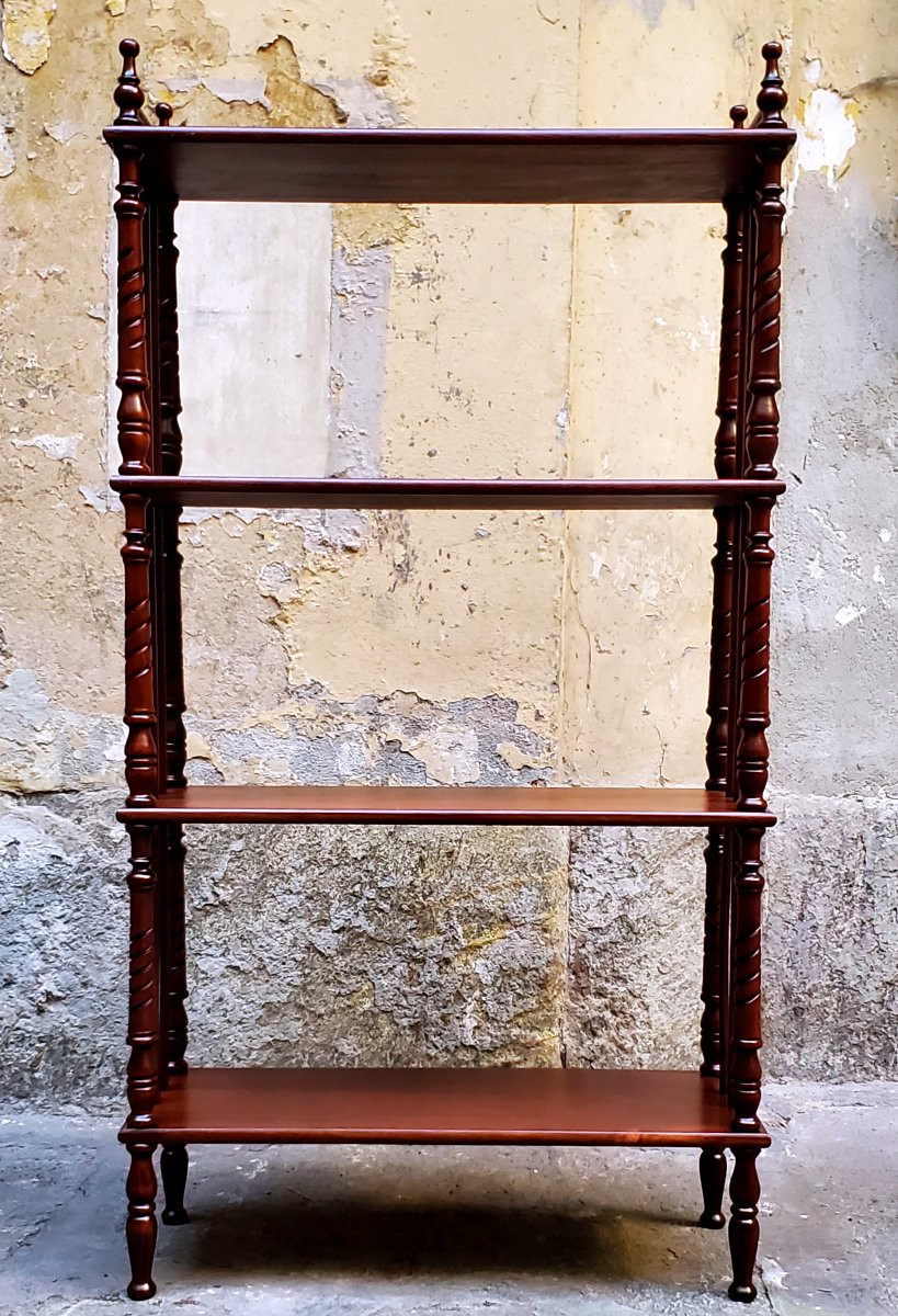 Moeble  étagère robuste en noyer-photo-4