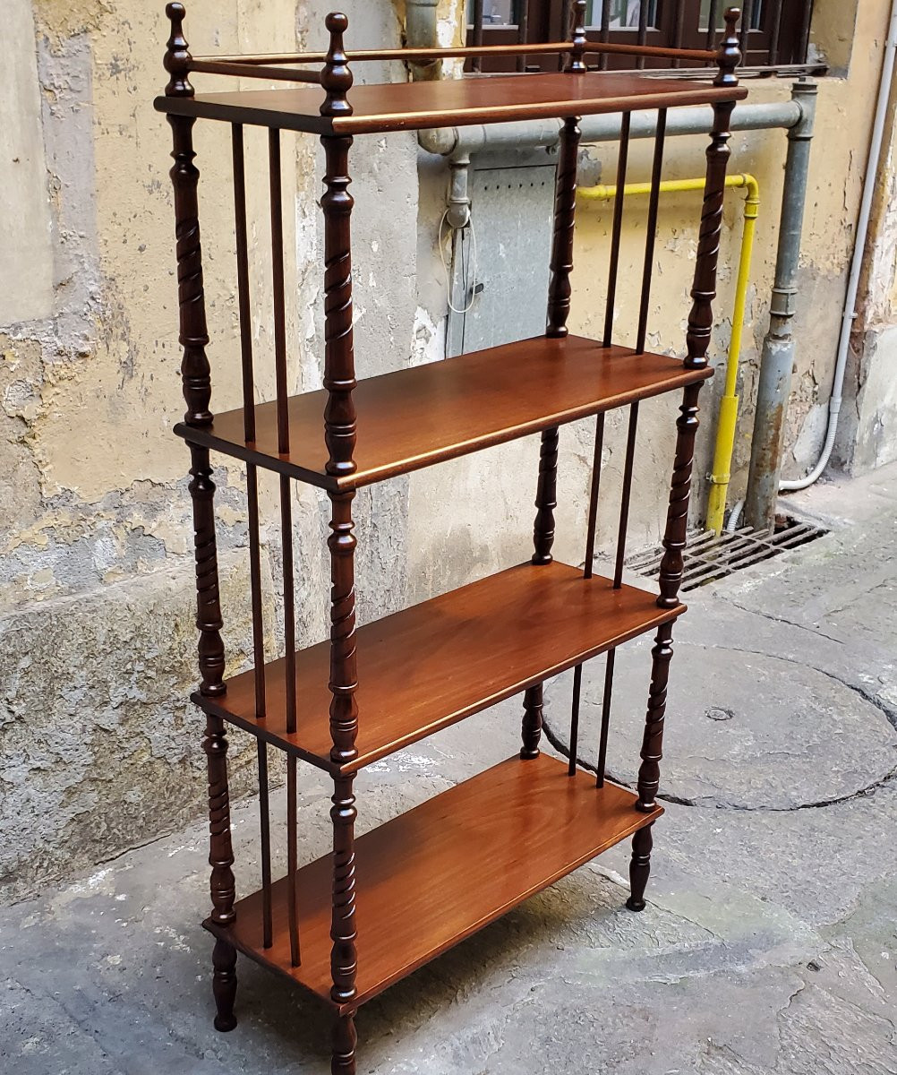 Moeble  étagère robuste en noyer-photo-2