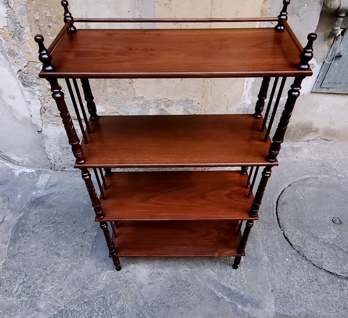 Moeble  étagère robuste en noyer-photo-4