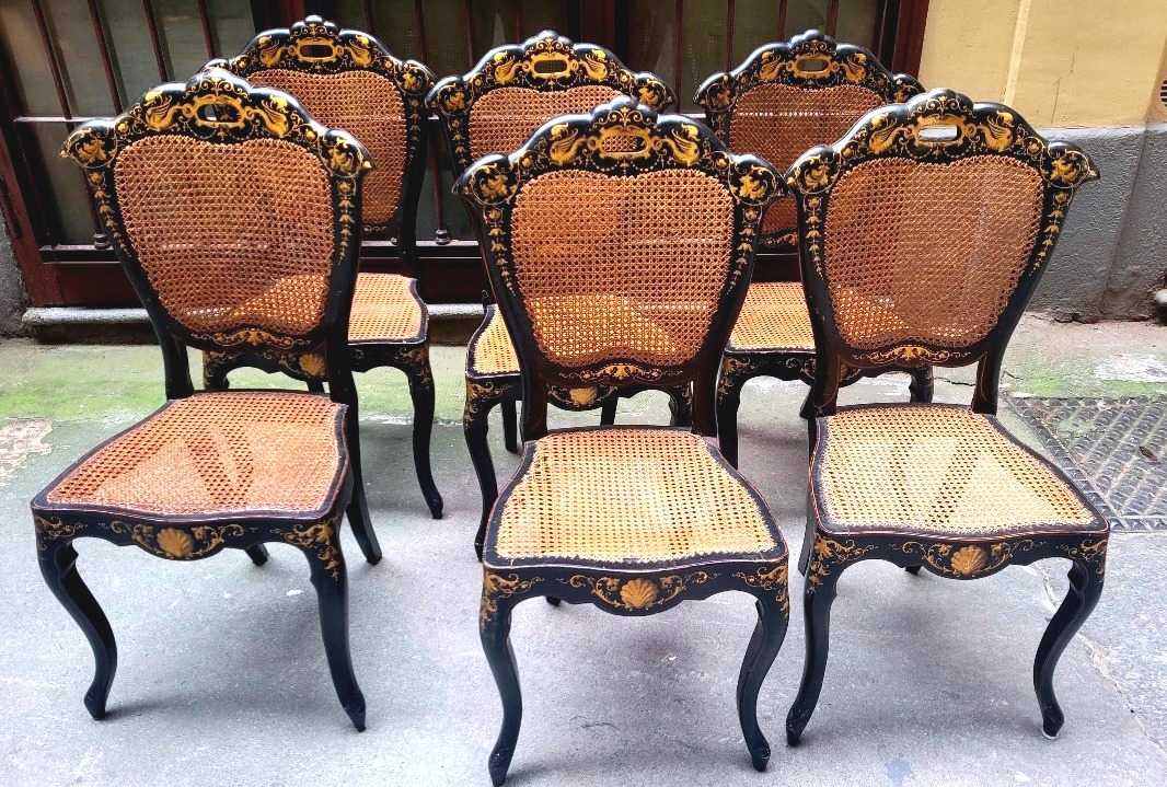 Six Lombard-venetian Chairs