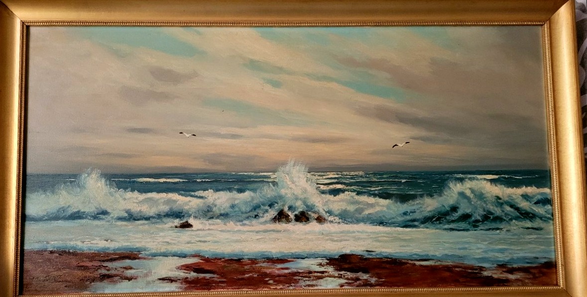 Oil Painting On Canvas Depicting Marina -photo-4