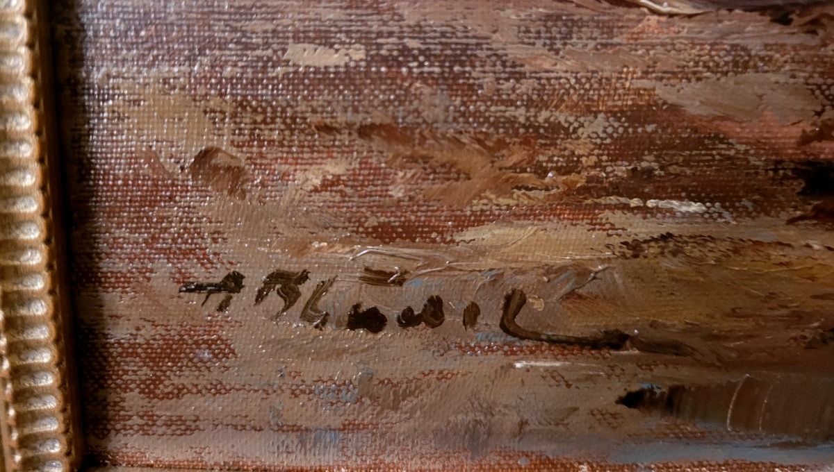 Oil Painting On Canvas Depicting Marina -photo-1