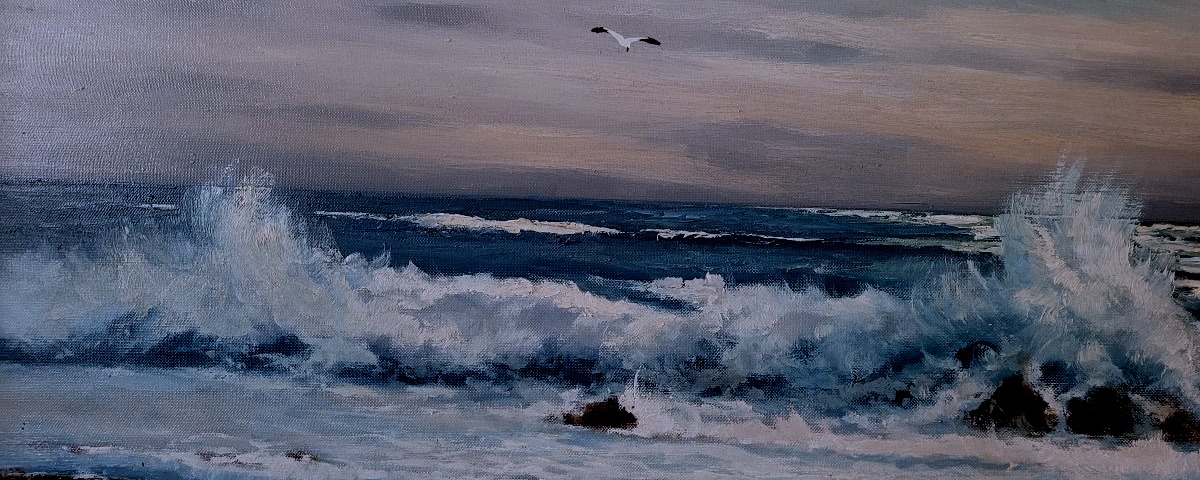 Oil Painting On Canvas Depicting Marina -photo-3