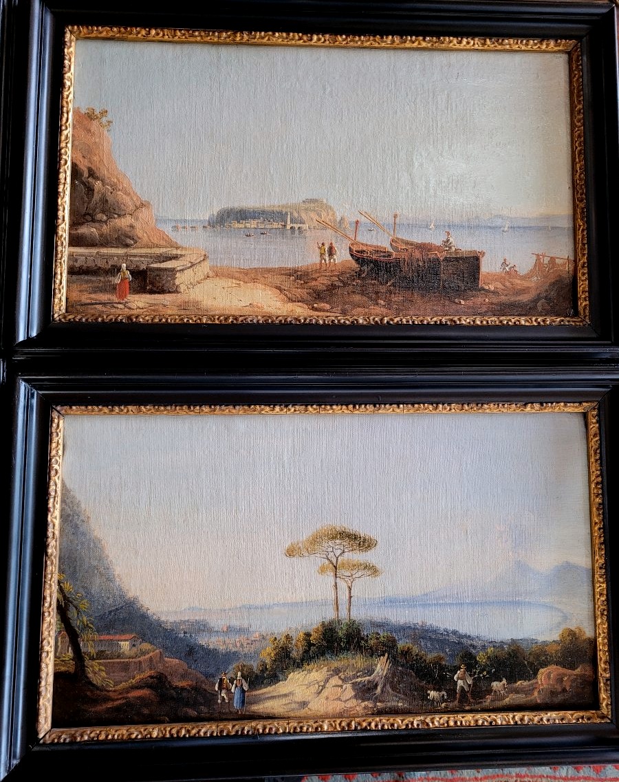 Four Views Of The Gulf Of Naples And Posillipo – Posillipo School, First Half Of The 19th Century-photo-2