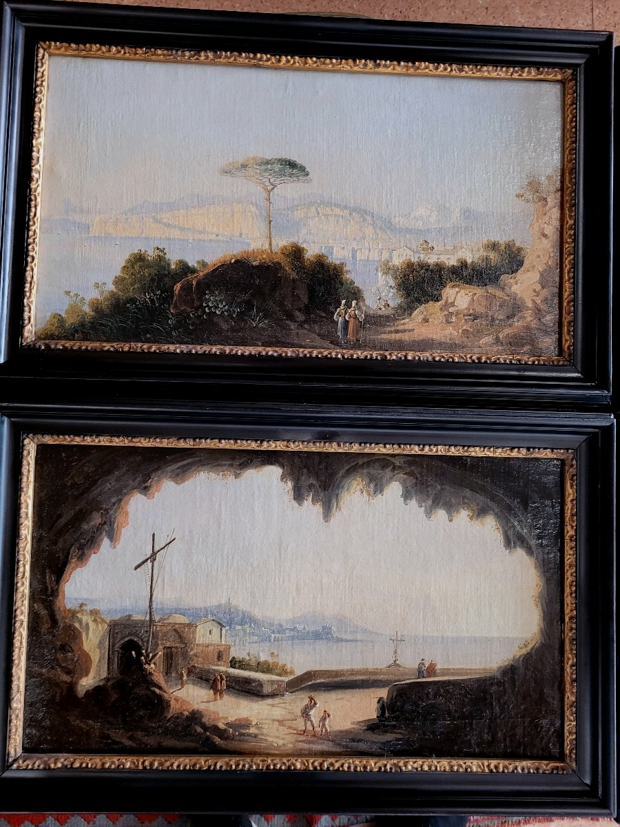 Four Views Of The Gulf Of Naples And Posillipo – Posillipo School, First Half Of The 19th Century-photo-3