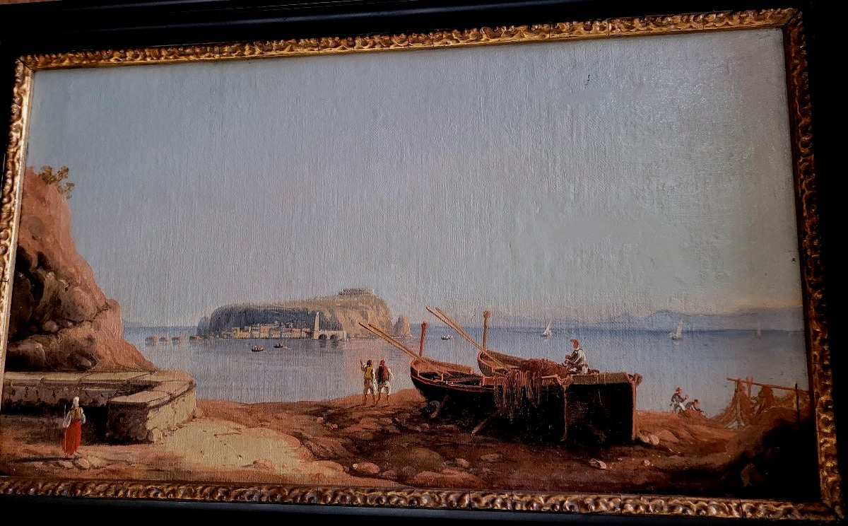 Four Views Of The Gulf Of Naples And Posillipo – Posillipo School, First Half Of The 19th Century-photo-4