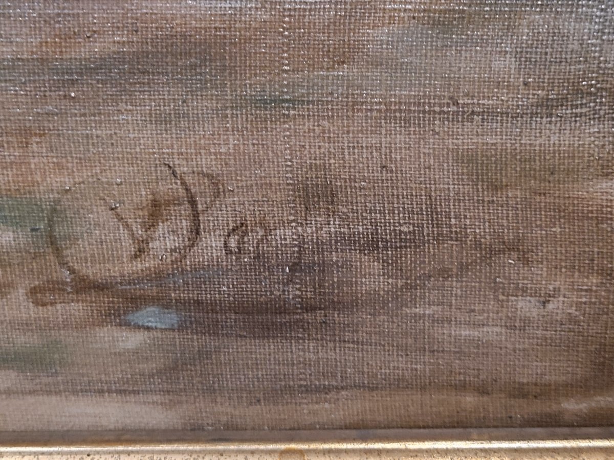 Le Retour du Troupeau – une grande peinture de paysage du XIXe siècle-photo-1