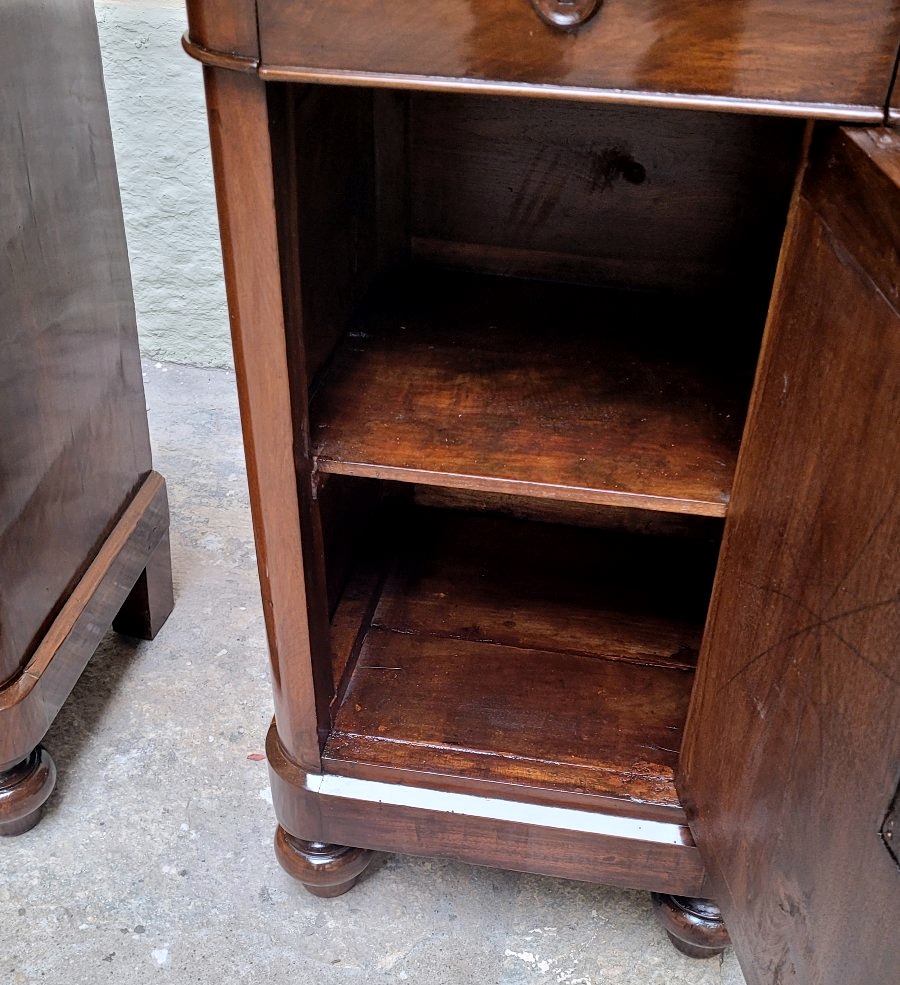 Two Antique Walnut Sideboards – Louis Philippe Style, Piedmont, 1830–1850-photo-5