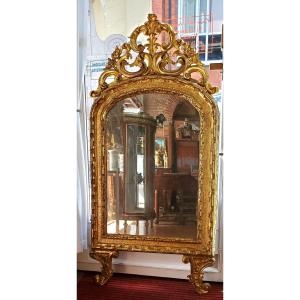 Louis XV Mirror, Piedmontese Manufacture (italy), 1700s.