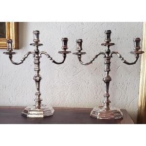 925 Silver Candlesticks Italian Manufacture (valenza) Signed Goretta