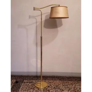 Floor Lamp From The 1970s, Adjustable In Height And Position