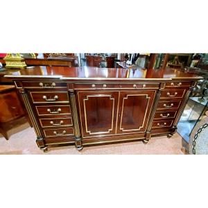Buffet Napoléon III ancien, de fabrication française, en acajou.