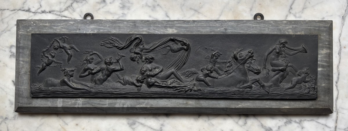 The Triumph Of Galatea - Late Eighteenth-century Marble Bas-relief-photo-4
