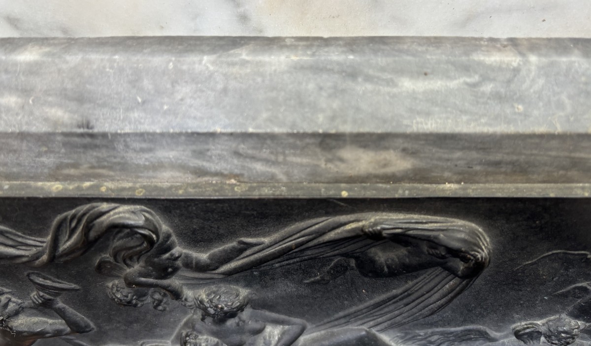 The Triumph Of Galatea - Late Eighteenth-century Marble Bas-relief-photo-2