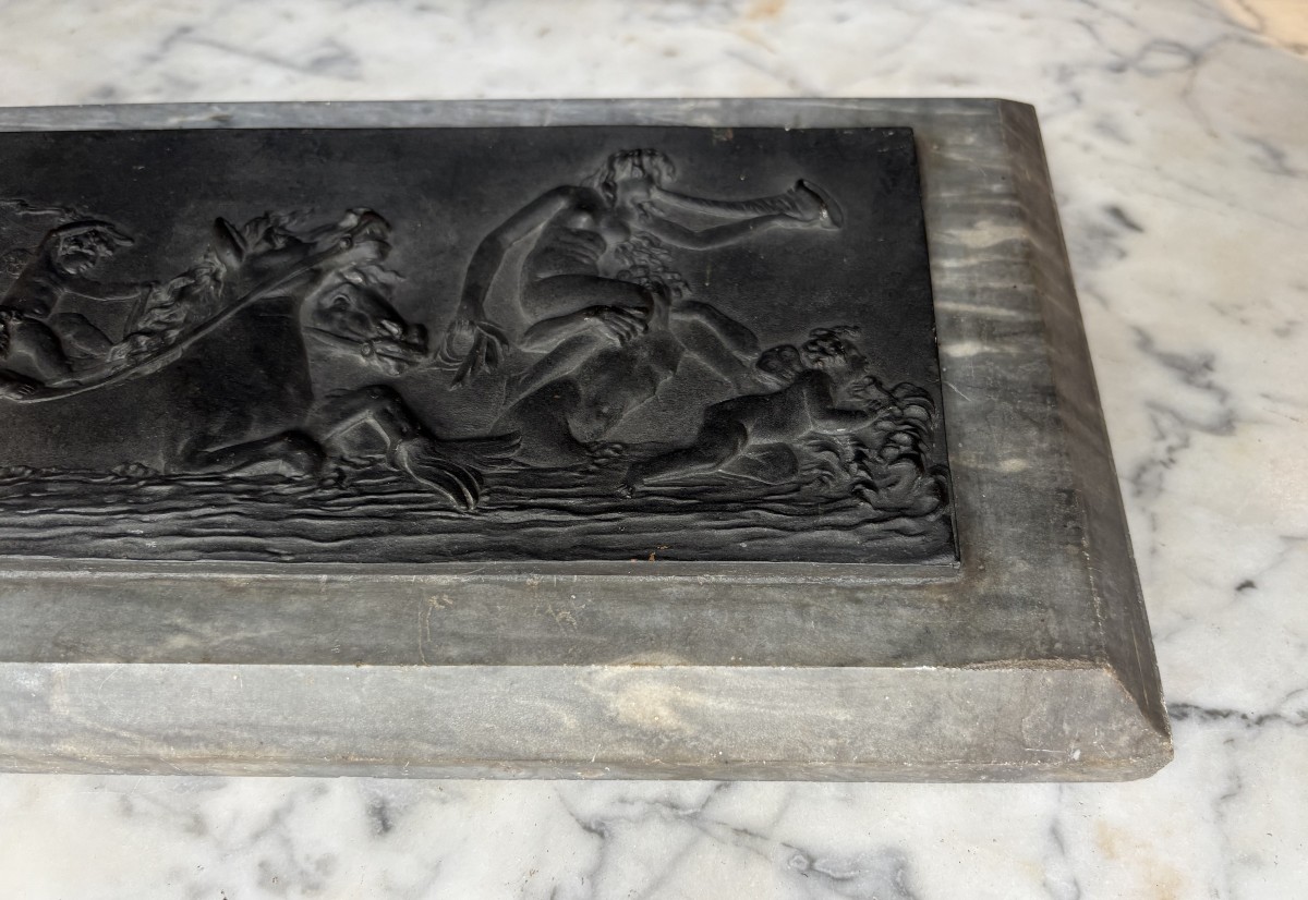 The Triumph Of Galatea - Late Eighteenth-century Marble Bas-relief-photo-5