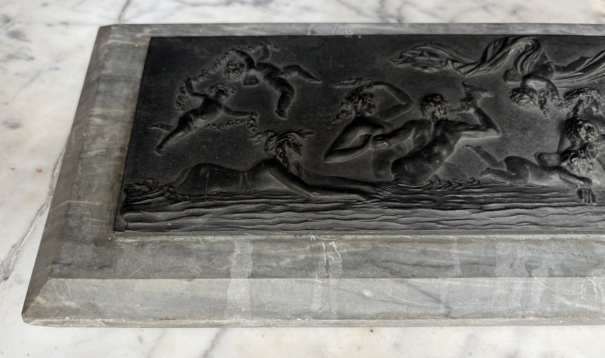 The Triumph Of Galatea - Late Eighteenth-century Marble Bas-relief-photo-7