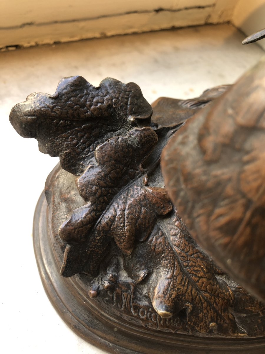 Jules Moigniez (1835-1895), Perdrix prenant appui sur une roche-photo-6