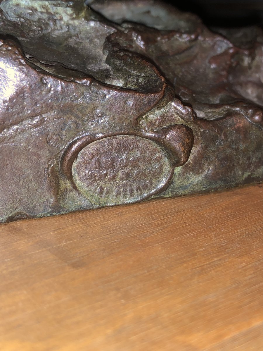 Bronze animalier représentant un sanglier par Hervé t’Sertevens-photo-3