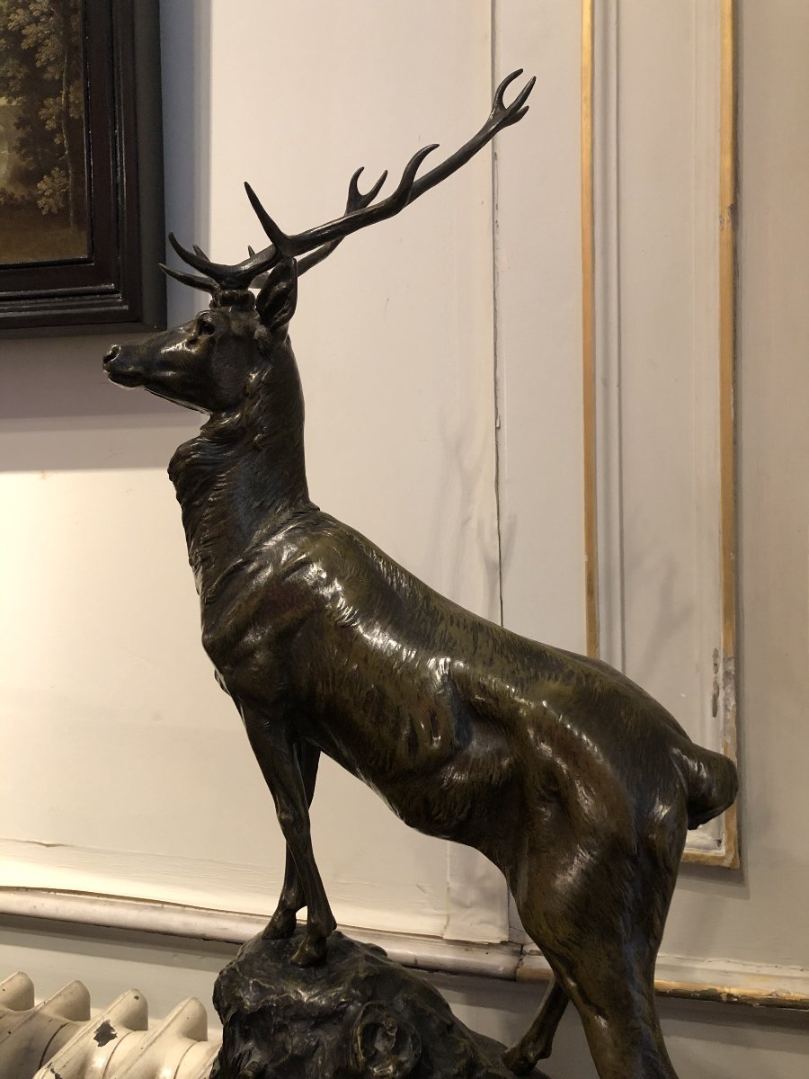 Maximilien Fiot (1856–1953), Deer On The Lookout-photo-5