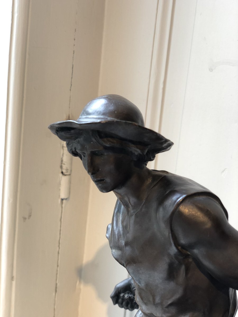 Bronze Sculpture Of A Sower By Jean Gautherin (1840–1890)-photo-4