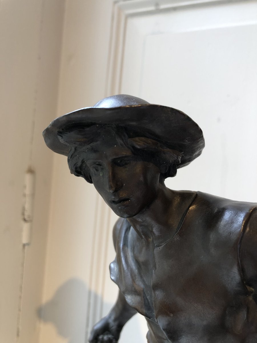 Bronze Sculpture Of A Sower By Jean Gautherin (1840–1890)-photo-5