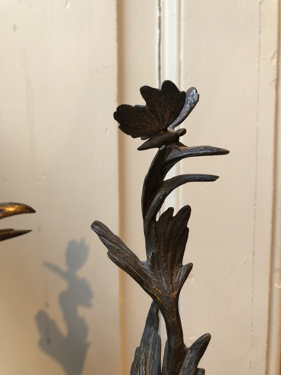 Bronze Partridge With Outstretched Wings And A Butterfly, By Jules Moigniez (1835–1894)-photo-3