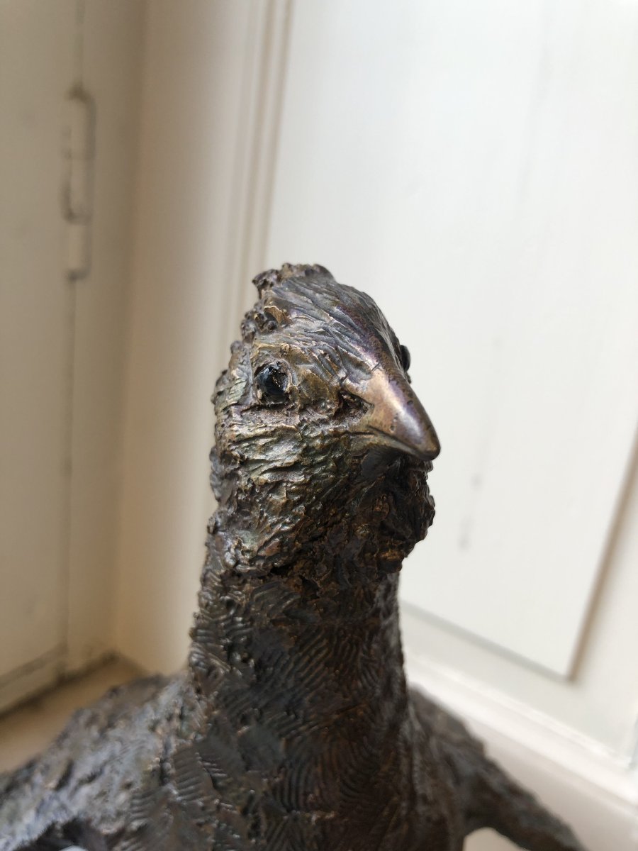 Oiseau en bronze Marie Thys (1954-)-photo-4