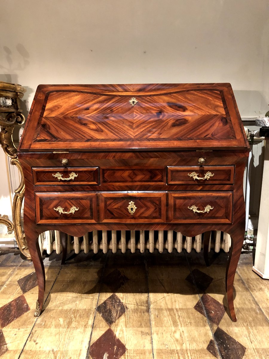 Kingwood Marquetry Bureau De Pente