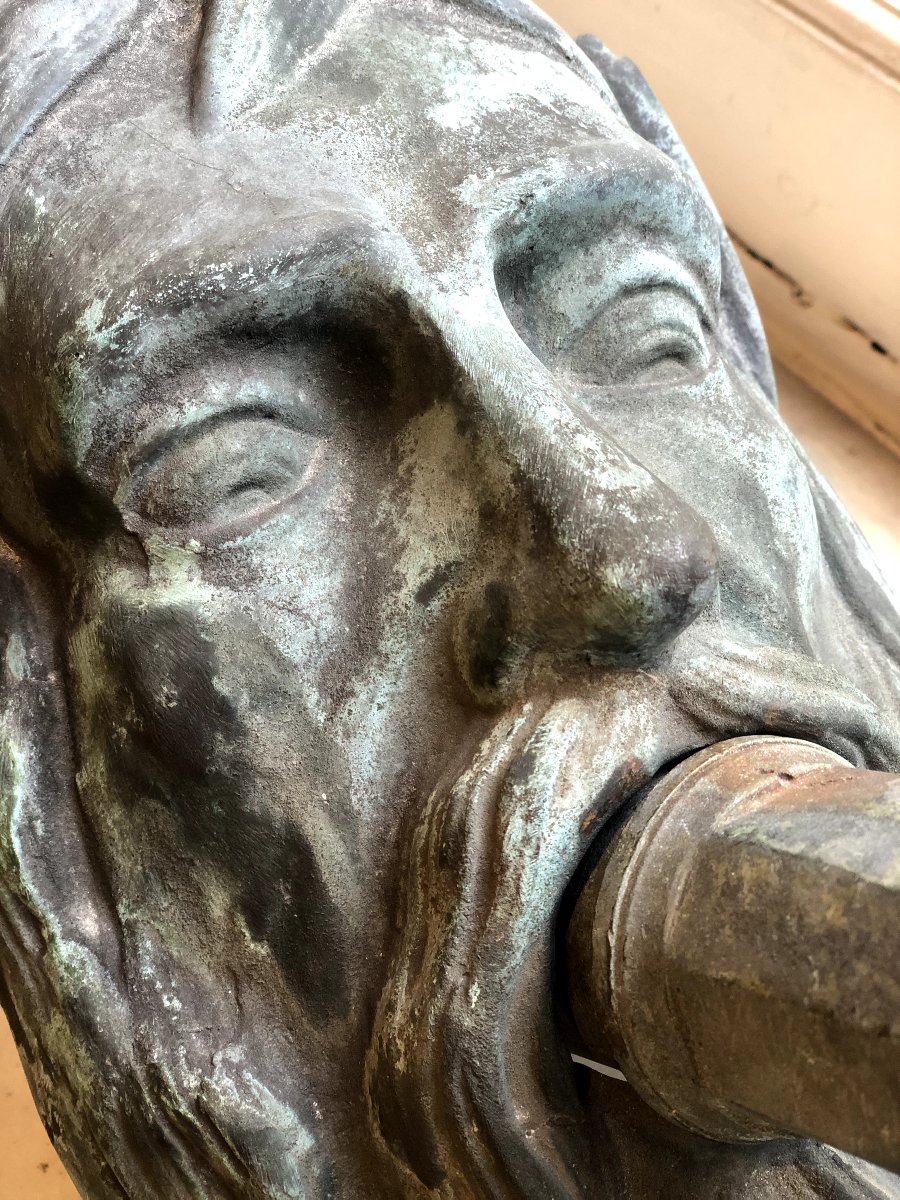 Bronze Fountain Spout: Mask Of Neptune-photo-1