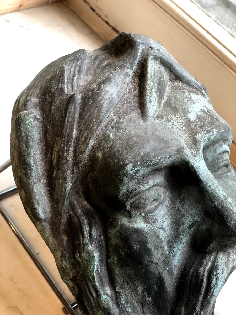 Bronze Fountain Spout: Mask Of Neptune-photo-6