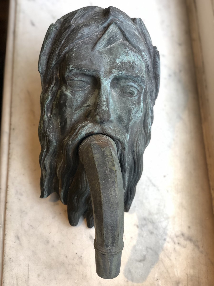 Bronze Fountain Spout: Mask Of Neptune