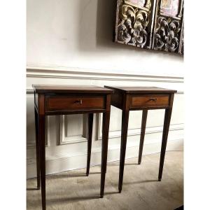 Pair Of Small Inlaid Tables From The Early 19th Century
