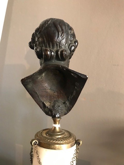 Pair Of Bronze Busts Of Kings Henri IV And Louix XV From The XIX Eme Century-photo-2