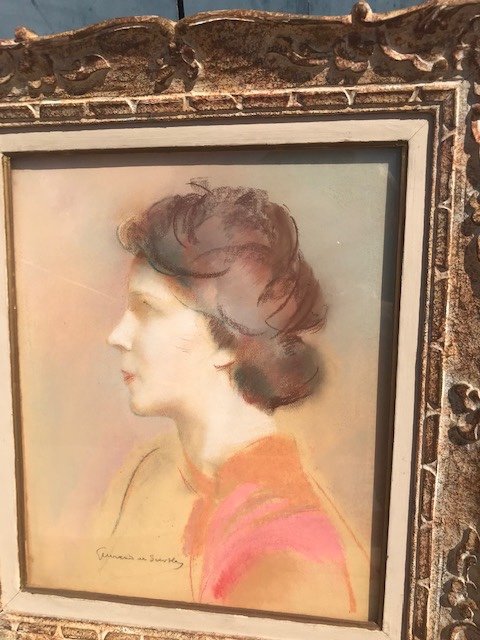 Portrait De  Femme Au Pastel De Guirand De Scèvola  (1871-1950 )-photo-2