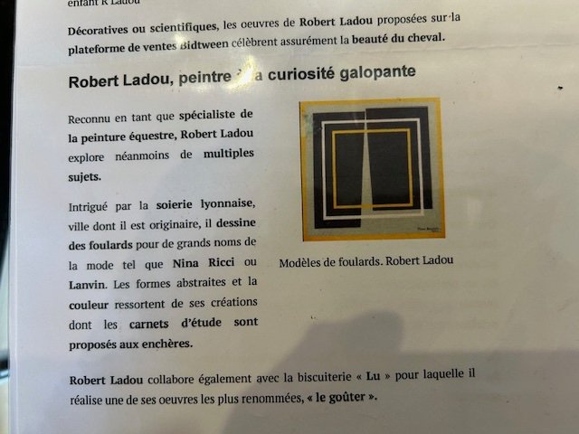 Oil On Paper Painting By Robert Ladou (1929-2014)-photo-1
