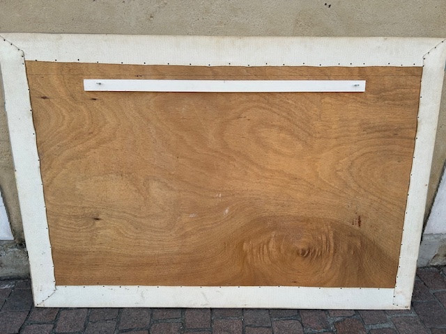 Large Painted Canvas "printing And Tempera" Bouquet Of Flowers By Marcel Dyf -1899/1985--photo-2