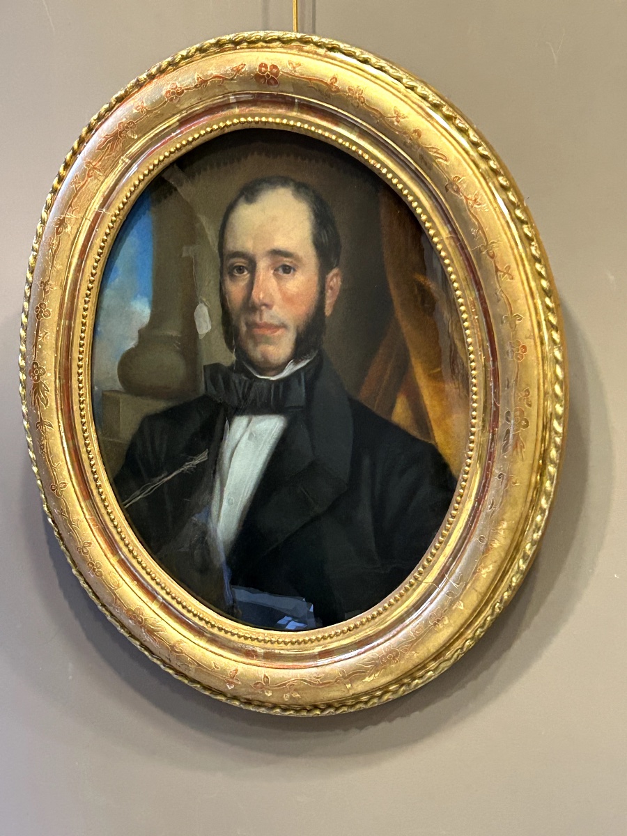 Pair Of Pastel Portraits By Eugène Deveria (paris 1808 - Pau 1865)-photo-4