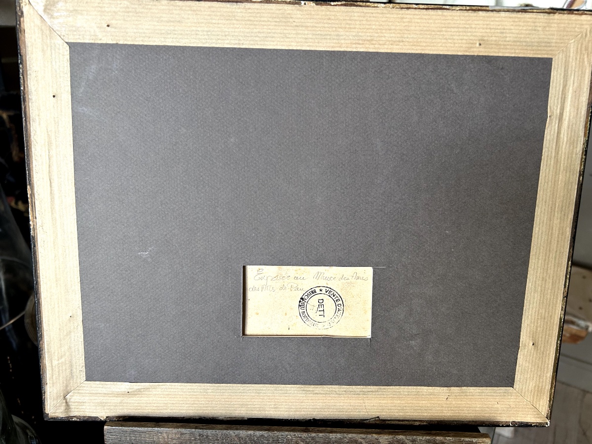 Aquarelle études de veaux et génisse par Odette Bertrand  dit Dett (1855-1972) -photo-2