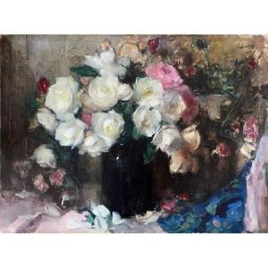 Jean Laudy (venlo 1877 - Bruxelles 1956) - Nature Morte Bouquet De Fleurs
