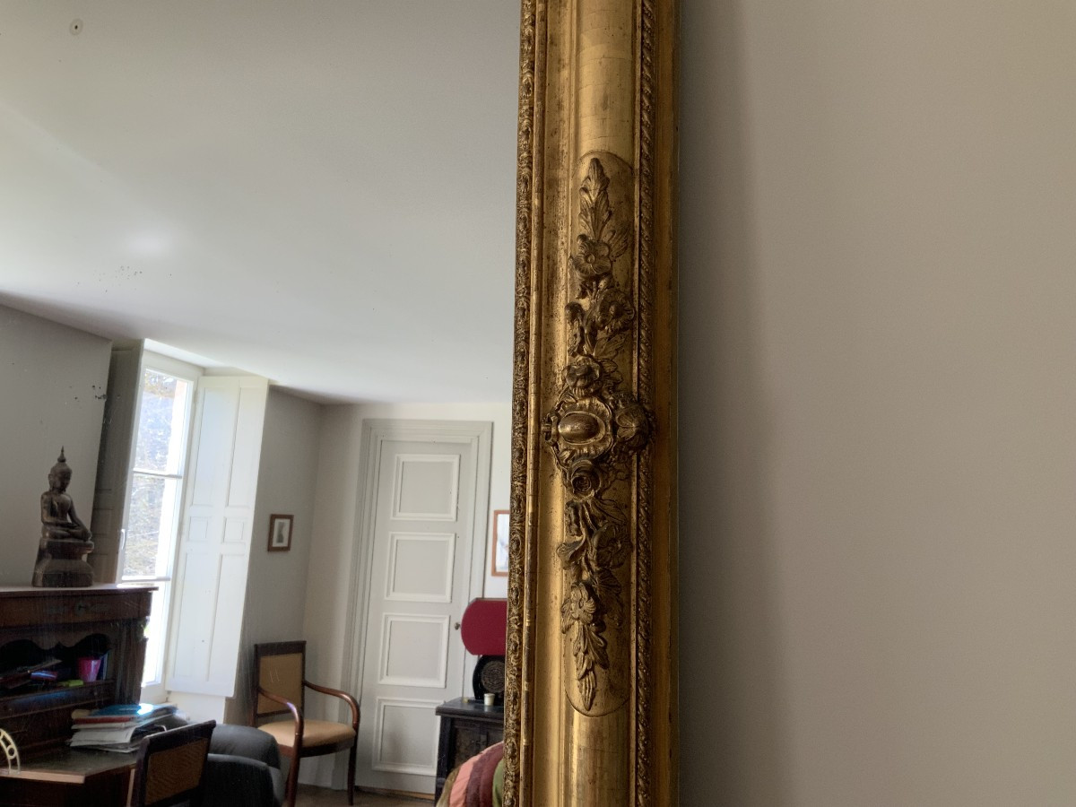 MIRROIR EN BOIS DORE-photo-4