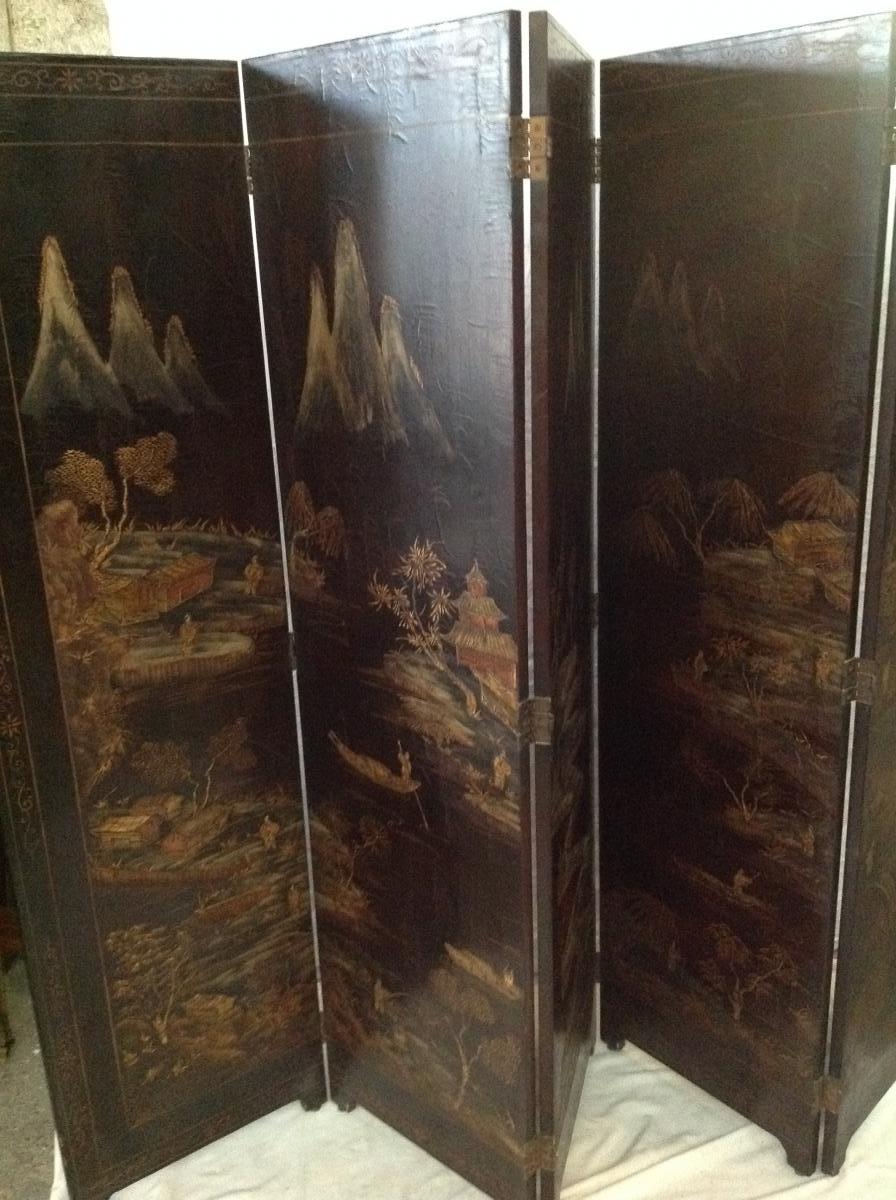 Paravents En Laque De Chine-photo-4