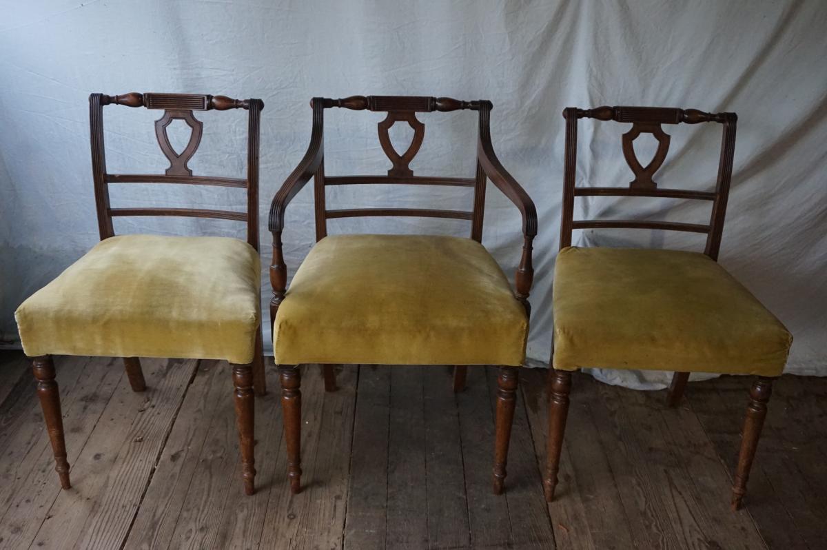 Suite Of 2 Chairs And 1 Armchair