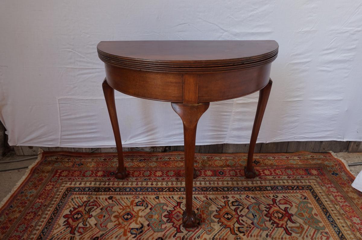 Table A Jeux Demi-lune Style Chippendale
