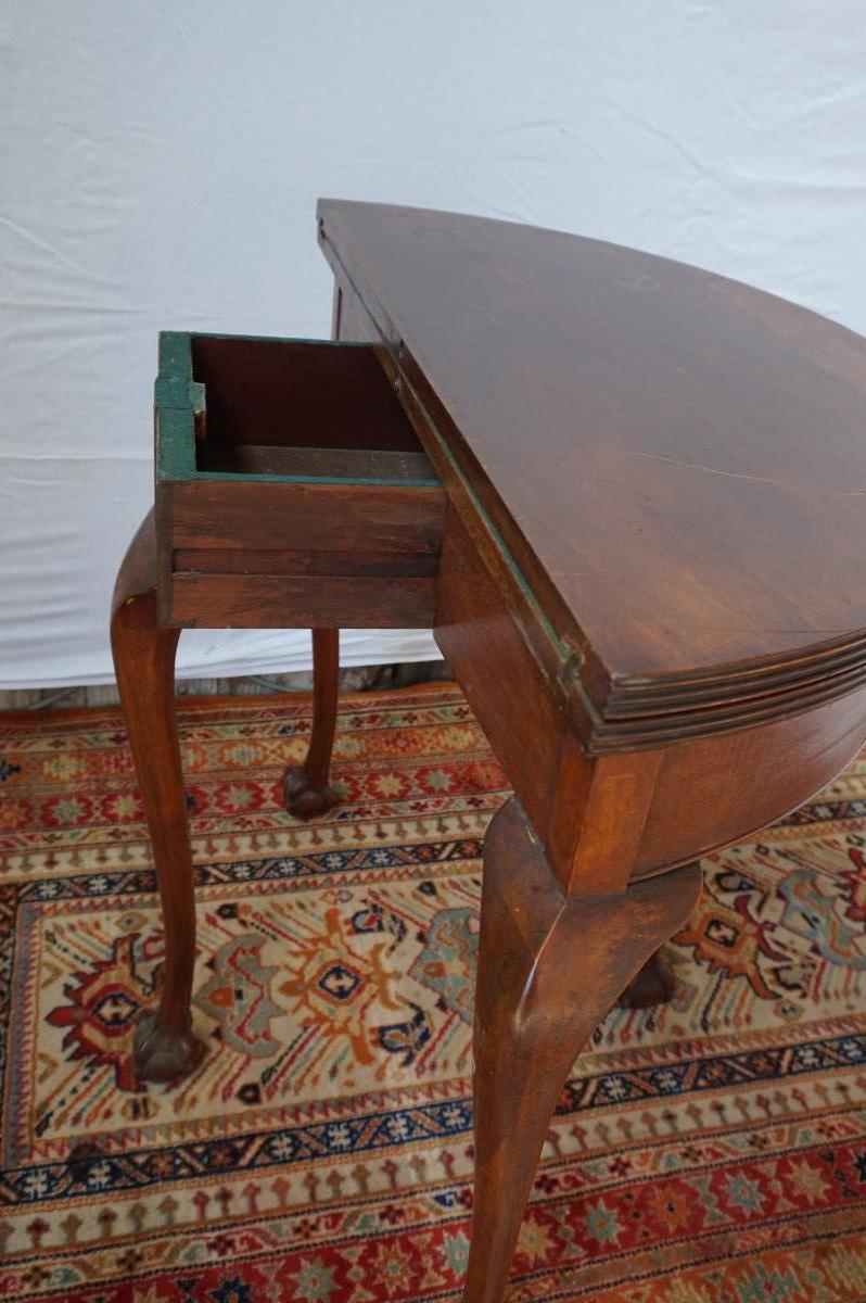Table A Jeux Demi-lune Style Chippendale-photo-1